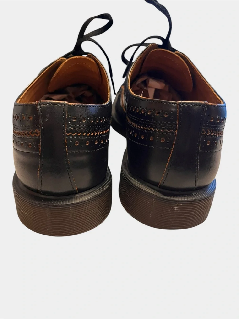 DR. MARTENS 3989 Black Leather Wingtip Brogue Oxford Shoes Men’s US 11